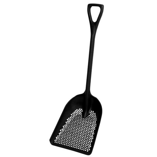 Seymour Midwest No. 10 Scoop Shovel, Plastic Blade, 27 in L, Black, Polypropylene Handle - 49510GR