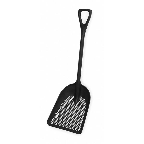 Seymour Midwest No. 10 Scoop Shovel, Plastic Blade, 27 in L, Black, Polypropylene Handle - 49510GR