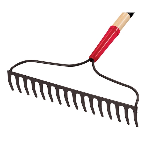 Truper Truper Tru-Tough 59.75 in. 16 Tine Steel Bow Rake Wood Handle - R-16AM-E