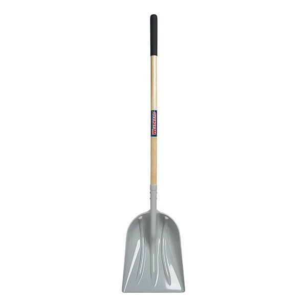 Westward No. 12 Grain Scoop, 48" Wood Handle, ABS Blade, 48 in L - 822H60