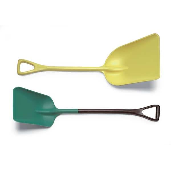 Remco No. 3 Industrial Square Point Shovel, Plastic Blade, 30 in L, Black Polypropylene Handle - 6896SS