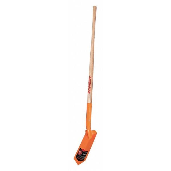 Razor-Back Trenching Shovel, Steel Blade, 48 in L Hard Wood Handle - 47024