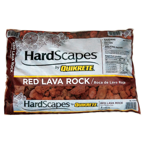 Quikrete Quikrete HardScapes Red Lava Rock Decorative Stone 0.5 cu ft - 1175-05