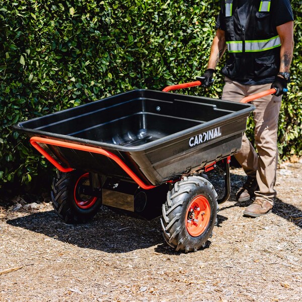 Cardinal Heavy Duty Electric Utility Cart 40V Battery-Powered Wheelbarrow 660-lb. Bucket Capacity - CKART300E