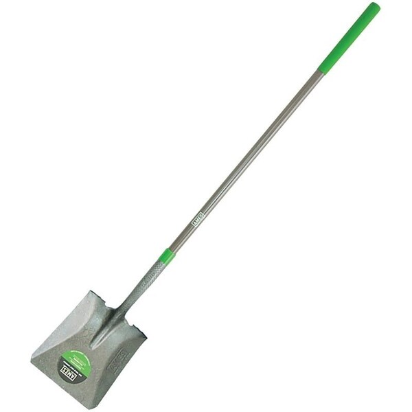 Ames Shovel, 9-3/4 in W Blade, Steel Blade, Fiberglass Handle, Cushion Grip Handle, 56-1/4 in L Handle - 25337100