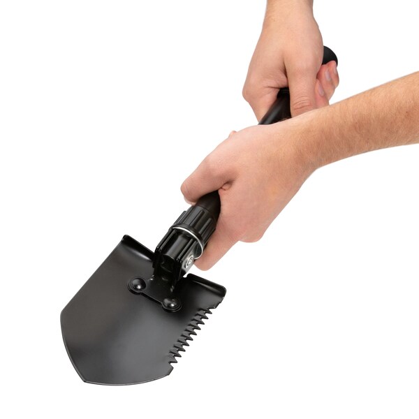 Boundary Folding Steel Shovel W/ Detachable Handle Extension - 41914