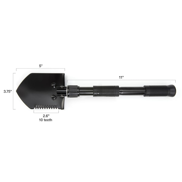 Boundary Folding Steel Shovel W/ Detachable Handle Extension - 41914