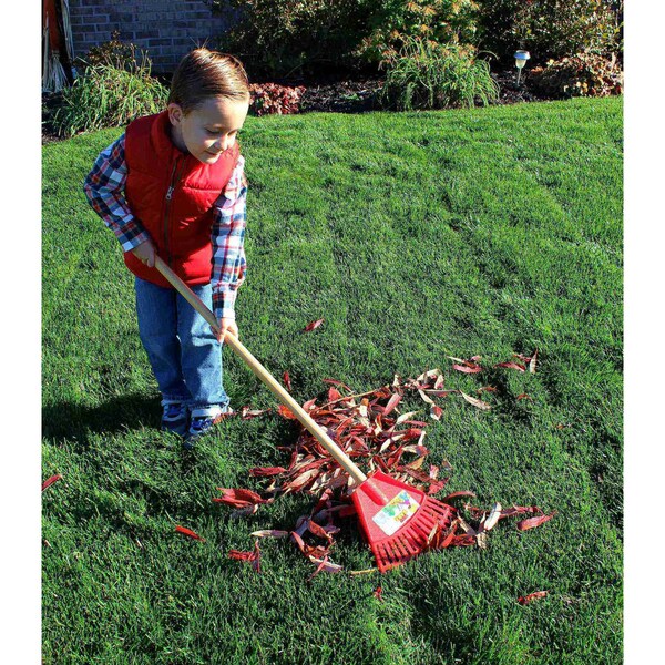 Emsco Group Little Diggers Kids Leaf Rake, Child Safe Tool, Garden with Your Kids - 9049-1