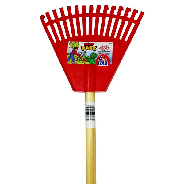Emsco Group Little Diggers Kids Leaf Rake, Child Safe Tool, Garden with Your Kids - 9049-1