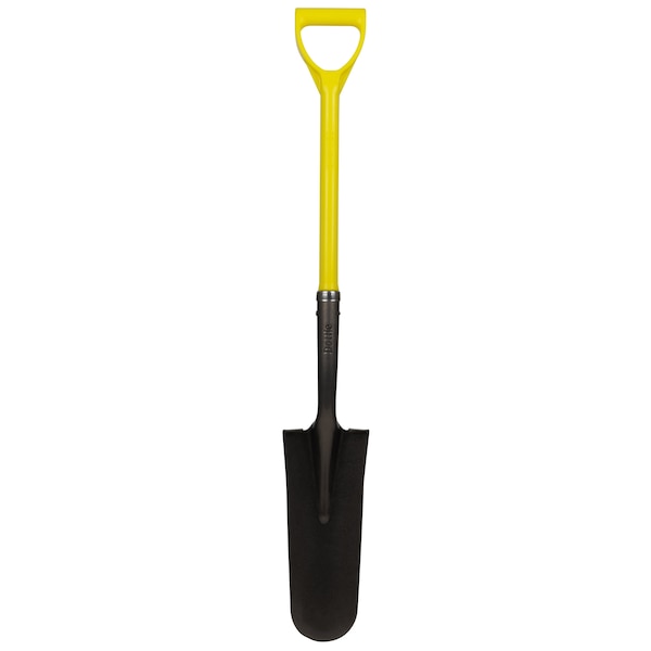Dottie Sharpshooter Point Shovel, 12 ga AISI 1055 Carbon Steel Blade, 27" L Yellow Fiberglass Handle - SHDSS
