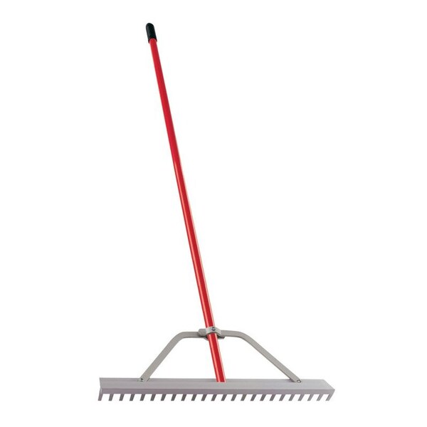 Corona Tools 67 in. 24 Tine Aluminum Landscape Rake Aluminum Handle - RK 61052