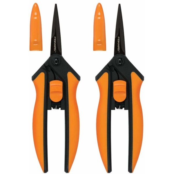 Fiskars Softgrip Stainless Steel Straight Edge Pruners - 399241-1002