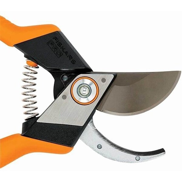Fiskars PRO 3949511001 Pruner, 1 in Cutting Capacity, HCS Blade, Curved Blade, Cast Aluminum Handle - 394951-1002
