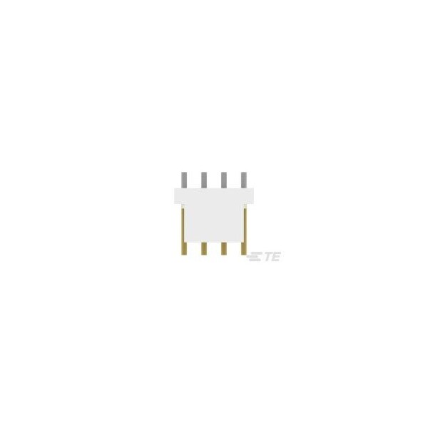 Conector de tablero de TE Connectivity, 4 contactos, 1 fila, macho, recto, paso de 0.156 pulgadas, terminal de soldadura, - 3-641209-4