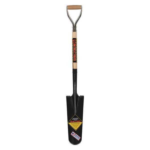 Structron Drain Spade Shovel, 30 in L American Ash Wood Handle - 49348
