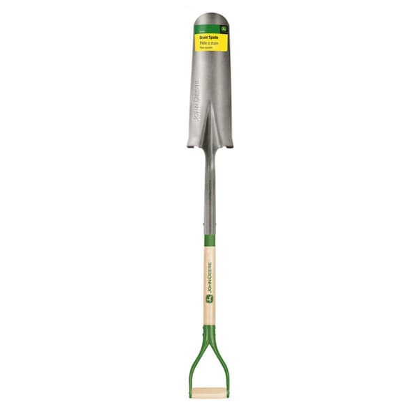 Ornatus Outdoors 42 in. Steel Round Drain Spade with Wood Handle, Green - OR3306627