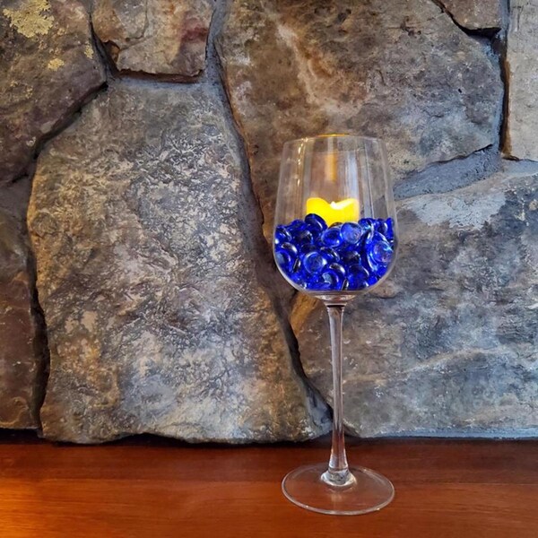 Mosser Lee Mosser Lee Elegant Blue Gems Blue Decorative Glass Vase Filler 2.2 lb - ML2121