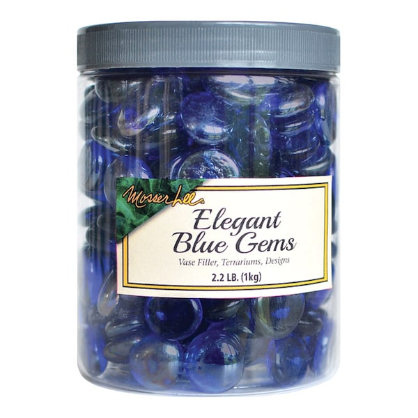 Mosser Lee Mosser Lee Elegant Blue Gems Blue Decorative Glass Vase Filler 2.2 lb - ML2121
