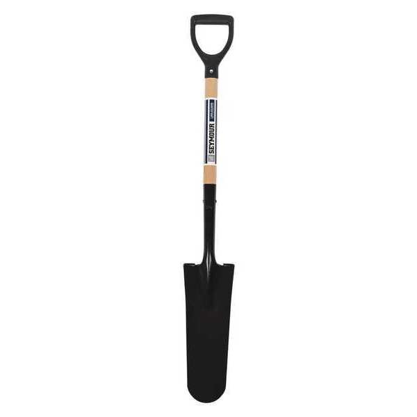 Seymour Midwest Drain Spade Shovel, 14 ga Steel Blade, Forward Turn Step, 30 in L Natural Hardwood Handle - 49138