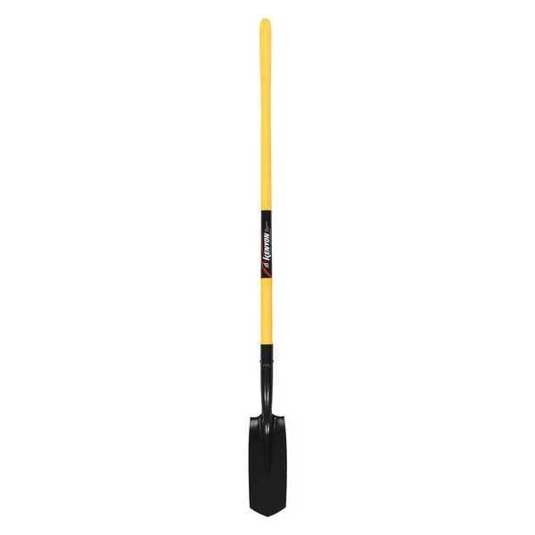Kenyon Trenching Shovel, 14 ga Steel Blade, Forward Turn Step, 48 in L Yellow - 89194