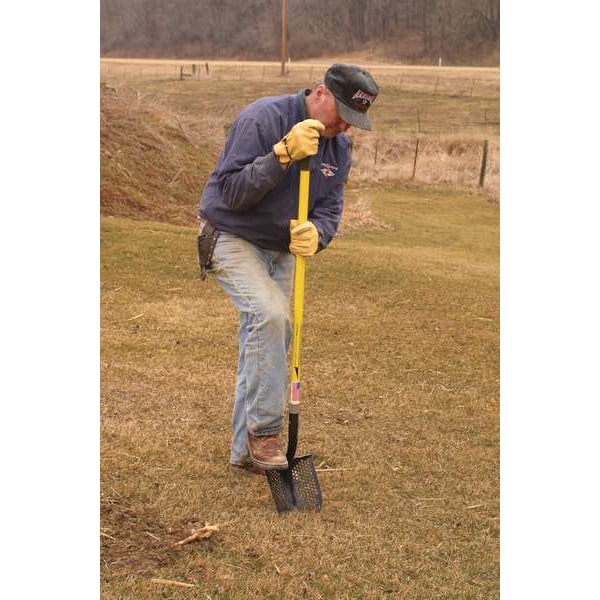 Seymour Midwest Round Point Mud/Sifting Shovel, 14 ga #2 Blade, Steel Blade, Forward Turn Step, 48 in L Yellow - 49500GR