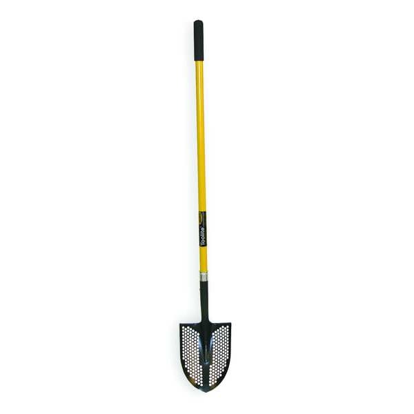 Seymour Midwest Round Point Mud/Sifting Shovel, 14 ga #2 Blade, Steel Blade, Forward Turn Step, 48 in L Yellow - 49500GR