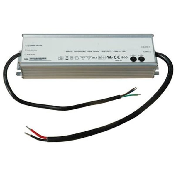 Convertidor impermeable de 25 amperes para interiores de Larson Electronics convierte de 120 - 277V CA a 12 - 24V CC - DCP-25-12V