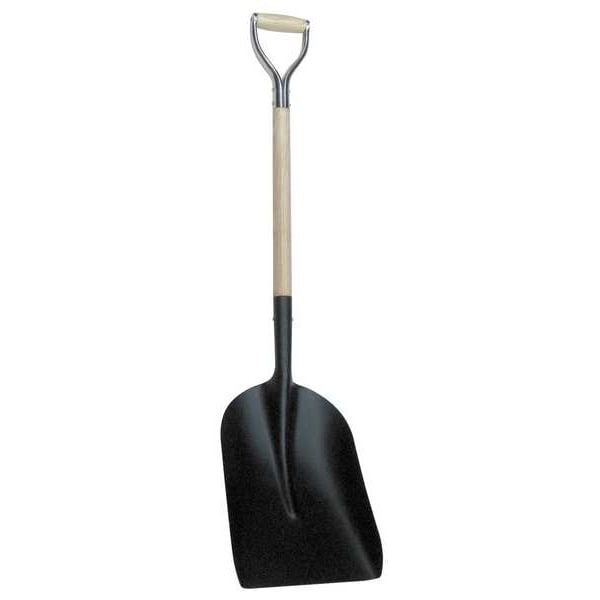 Westward No. 2 16 ga Scoop Shovel, Steel Blade, 27 in L, Natural Wood Handle - 4LVR7