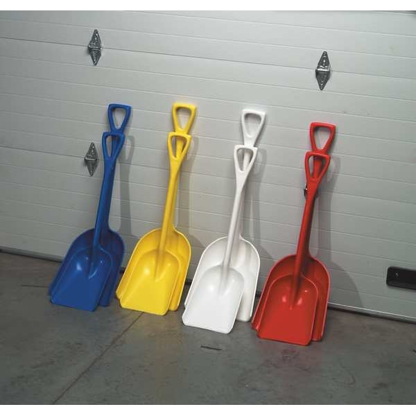 Remco Hygienic Square Point Shovel, Polypropylene Blade, 23 1/2 in L, White - 69815