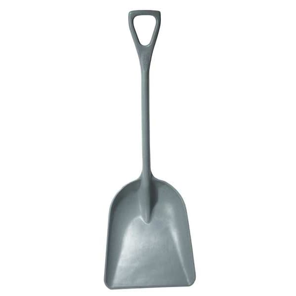 Remco No. 4 Industrial Square Point Shovel, Plastic Blade, 28 in L, Gray Polypropylene Handle - 6982RG