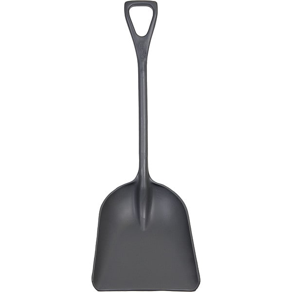 Remco No. 4 Industrial Square Point Shovel, Plastic Blade, 28 in L, Gray Polypropylene Handle - 6982RG