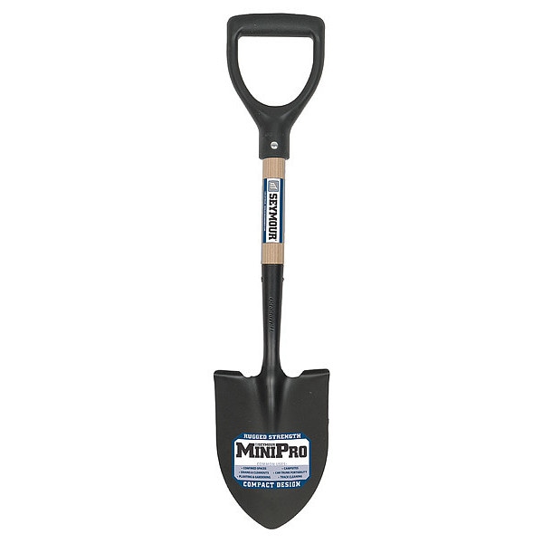 Seymour Midwest Round Point Shovel, 16 ga Not Applicable Blade, Steel Blade, Forward Turn Step, 12 in L Natural - 49351GR