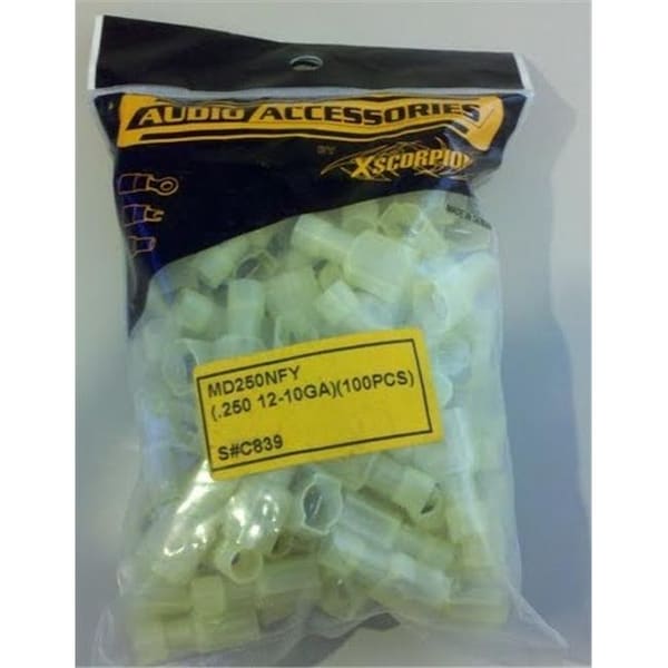 XSCORP MD250NFY Conector de desconexión rápida de lengüeta macho de calibre 12-10 - MD250NFY