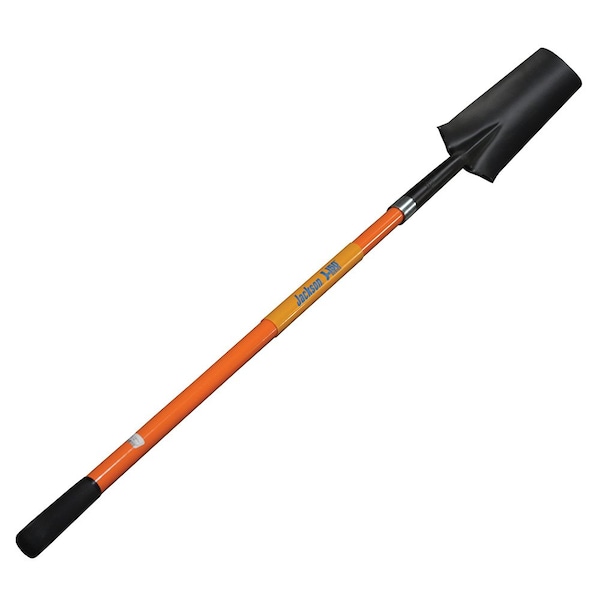 Ames Fiberglass Handle Shovel, Long Handle, 16in. Drain Spade, No SFGDSL - S49413