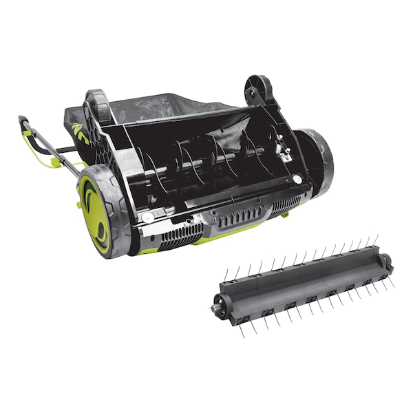 Sun Joe 15-Inch 13-Amp Electric Scarifier + Lawn Dethatcher w/13.2-Gallon Collection Bag - AJ805E