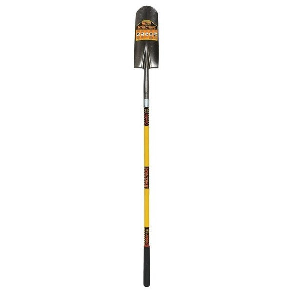 Structron S700 Drain Spade Shovel, 6 in W 14 ga Steel Blade, 48 in L Fiberglass Handle - 49736