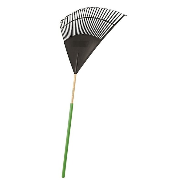 Landscapers Select LawnLeaf Rake, Poly Tine, 30Tine, Wood Handle, 48 in L Handle - 34590