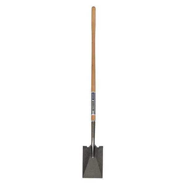Seymour Midwest Garden Spade Shovel, 16 ga Steel Blade, Rear Turn Step, 48 in L Natural Hardwood Handle - 49153