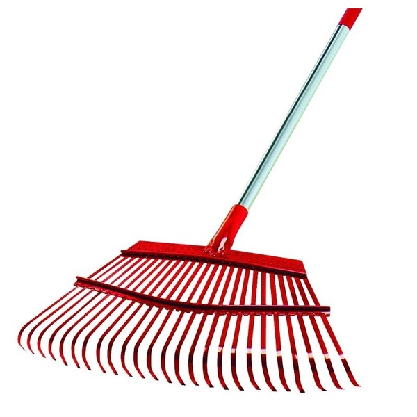 Corona Tools CORONA Leaf Rake, Steel Tine, 25Tine, Aluminum Handle, 54 in L Handle - RK 62061