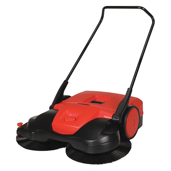 Bissell Commercial Push Sweeper, 38 in.W, 13.2 gal, WalkBehind - BG497