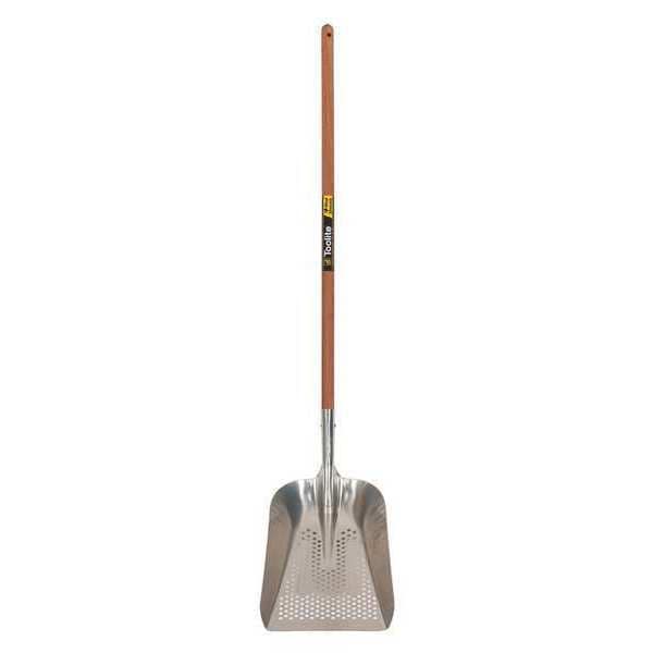 Toolite Scoop Shovel, Aluminum Blade, 48 in L Natural Hardwood Handle - 49512
