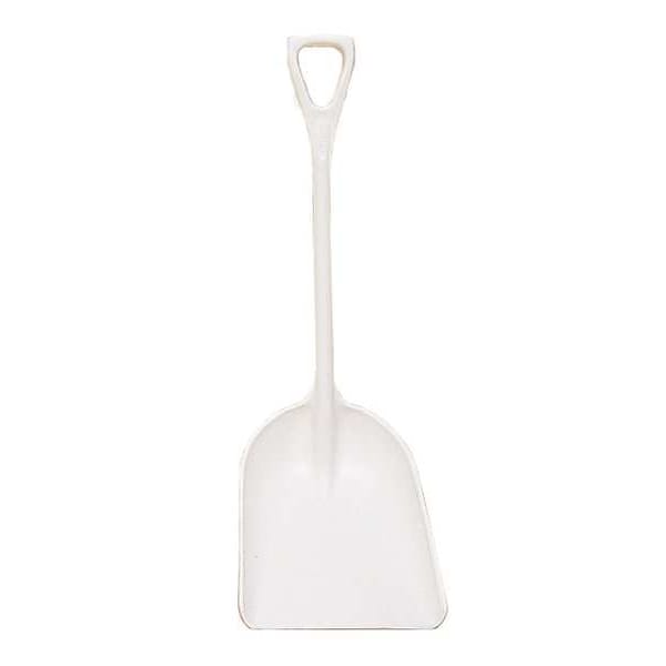 Remco Hygienic Square Point Shovel, Polypropylene Blade, 28 in L, White Polypropylene Handle - 69825