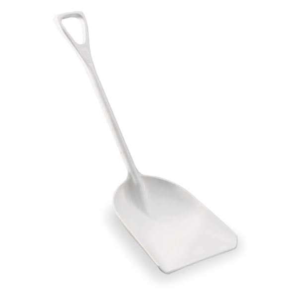 Remco Hygienic Square Point Shovel, Polypropylene Blade, 28 in L, White Polypropylene Handle - 69825