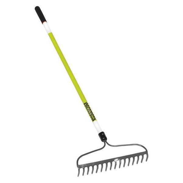 Seymour Midwest 16-tine Bow Rake with 60"L Fiberglass Handle - 49754GRA