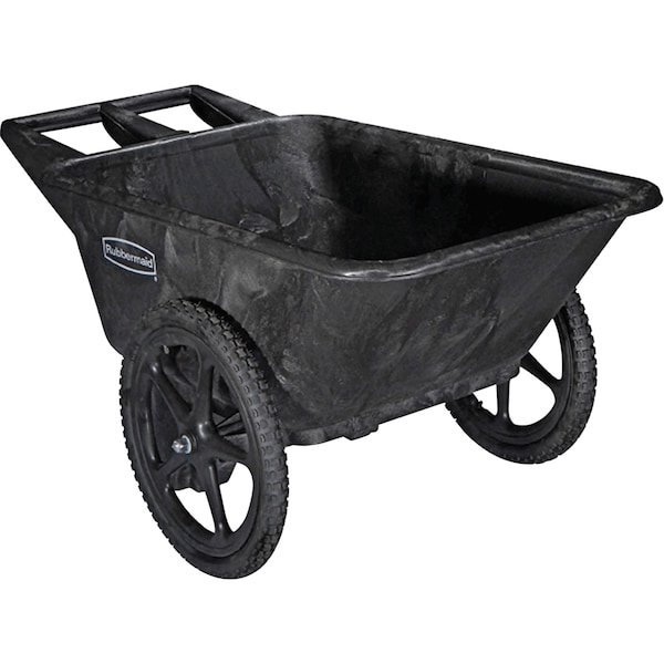 Rubbermaid Commercial Big Wheel Cart, HD, 1/4 cu. yd., 300 lb. - FG564200BLA