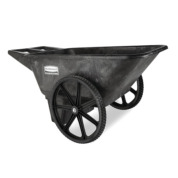 Rubbermaid Commercial Big Wheel Cart, HD, 1/4 cu. yd., 300 lb. - FG564200BLA