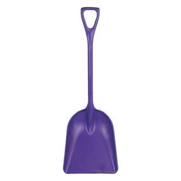 Remco Hygienic Square Point Shovel, Polypropylene Blade, 28 in L, Purple - 69828