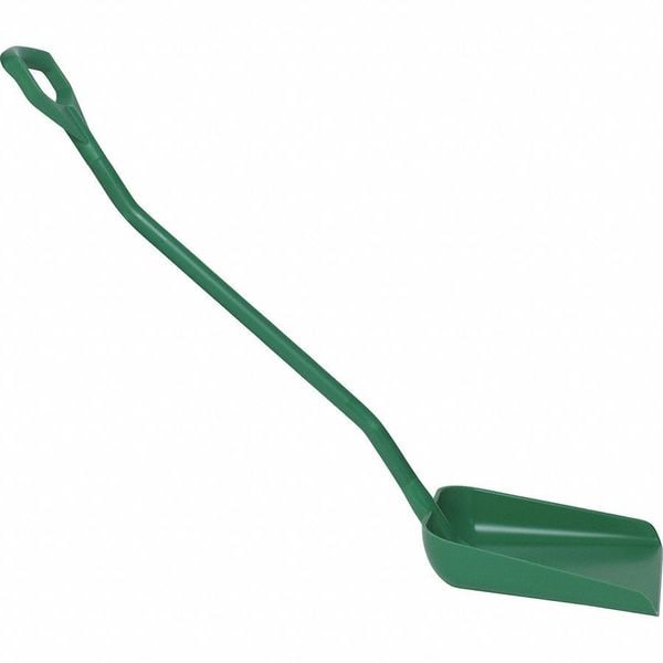 Remco Ergonomic Square Point Shovel, Polypropylene Blade, 51.2 in L, Green - 56012