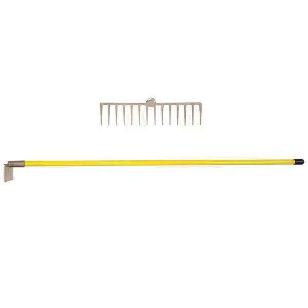 Ampco Safety Tools Rake, Fiberglass Handle, 14-1/4"W, 60-1/4"L - R-10FG