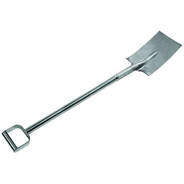 Sani-Lav Square Point Shovel, 304 Stainless Steel Blade, 28 in L Silver 304 Stainless Steel Handle - 267